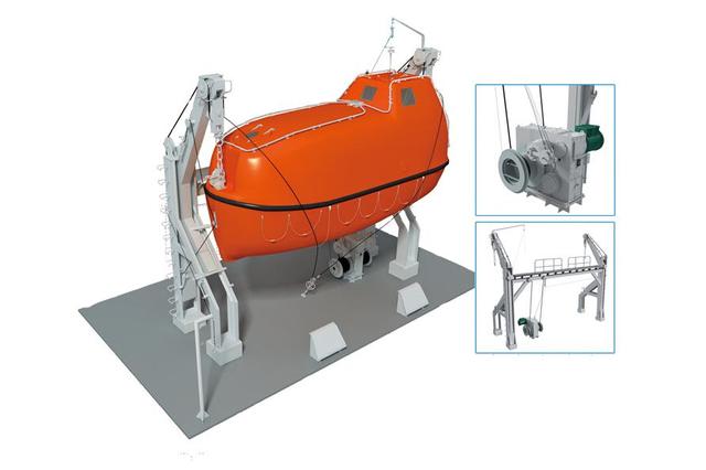 Gravity Luffing Arm type Davit