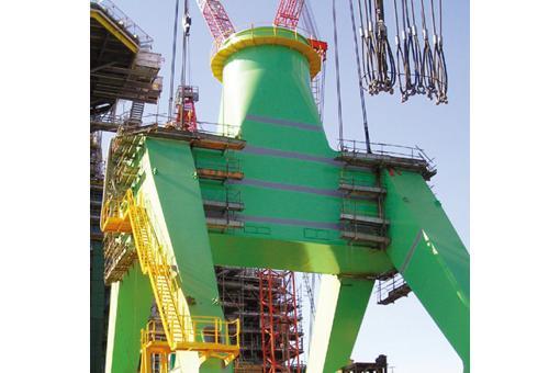 POTAL STRUCTURE FOR LEVEL LUFFING CRANE