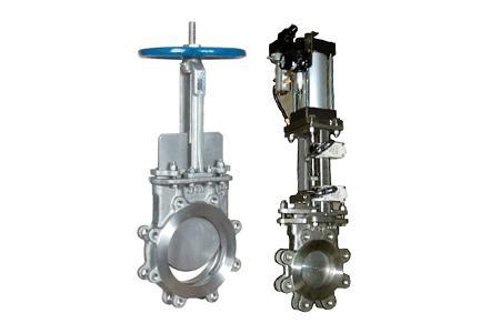 Knife gate valves