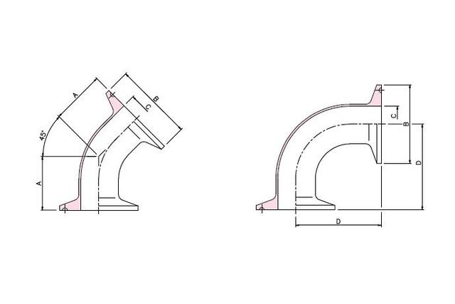 Clamp Union Fittings - Elbow