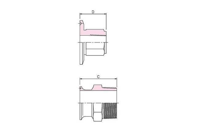 Clamp Union Fittings - Adapter