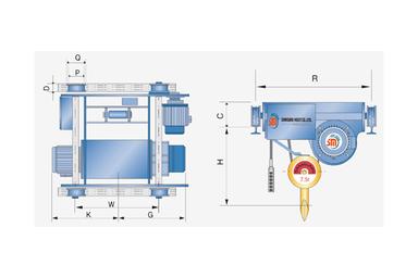 와이어 로프 호이스트 (로우헤드 타입)