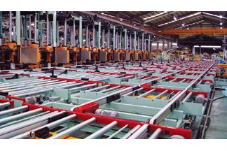 Case foaming line