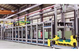 Door foaming line