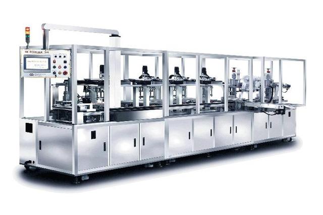Fully automatic cosmetic wet powder press machine